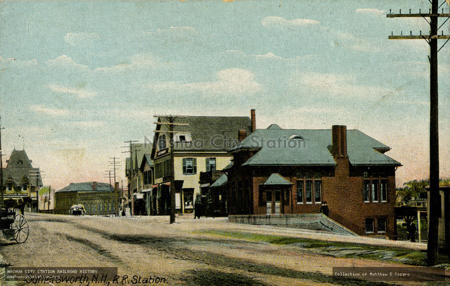Postcard: Somersworth, N.H., Railroad Station